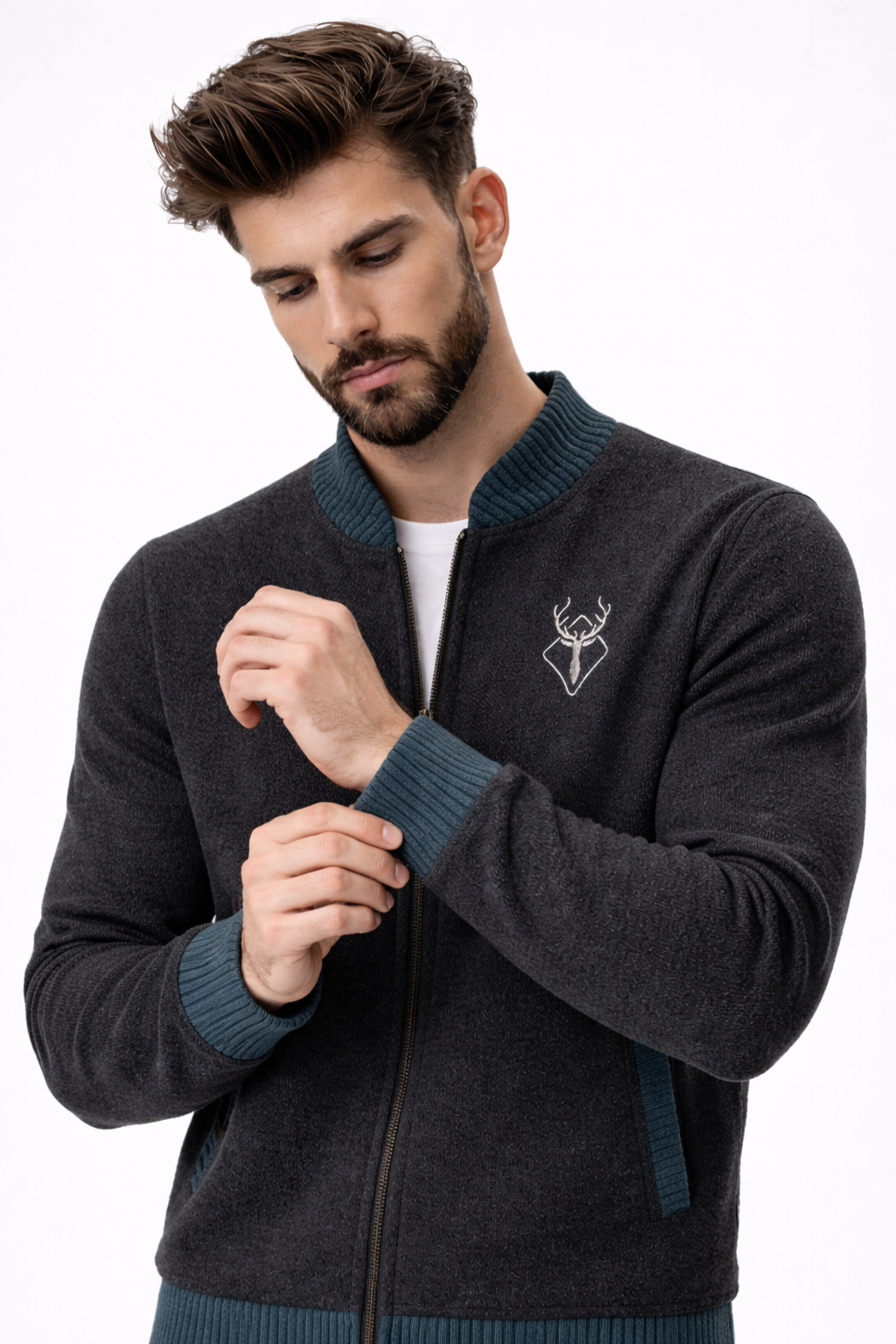 Cardigan Zippato Uomo 100% Lana Merino - Caldo, Morbido e Confortevole - - cardigan cardigan avec poches cardigan zippé cardigan élégant cardigans pour hommes chaud et pratique cross-from-marche-lino-15840255050077 homme mode masculine New-google outerwear moderne pratique style polyvalent vêtement homme vêtement léger zippé - Concept Palermo