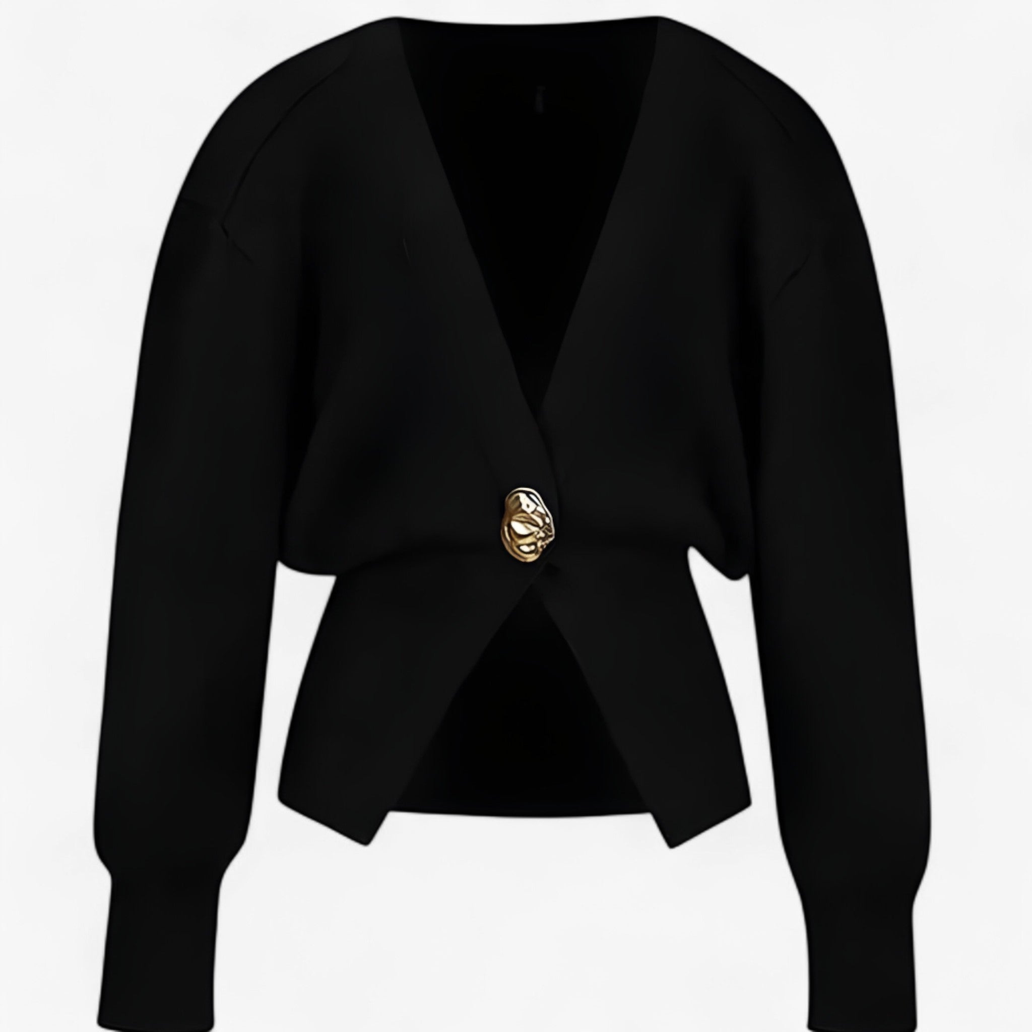Maglia avvolgente dallo stile boho - Nero - avvolgente boho dallo female coat female dress maglia maglia avvolgente stile women's coats & jackets - Concept Palermo