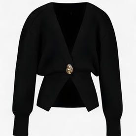 Maglia avvolgente dallo stile boho - Nero - avvolgente boho dallo female coat female dress Linen maglia maglia avvolgente Solid stile Women women's coats & jackets - Concept Palermo