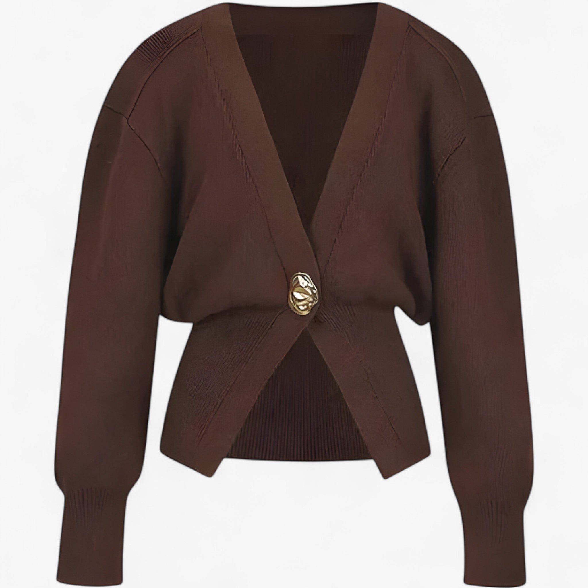 Maglia avvolgente dallo stile boho - Marrone - avvolgente boho dallo female coat female dress maglia maglia avvolgente stile women's coats & jackets - Concept Palermo