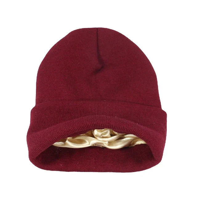 Cappello con fodera in raso - Niente più capelli ricci - Borgogna - beanies capelli cappello cappello fodera fodera Hats for women Hats for men Bucket hat N285 niente raso ricci winter hat womens hat - Concept Palermo