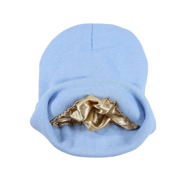 Cappello con fodera in raso - Niente più capelli ricci - Azzurro - beanies capelli cappello cappello fodera fodera Hats for women Hats for men Bucket hat N285 niente raso ricci winter hat womens hat - Concept Palermo