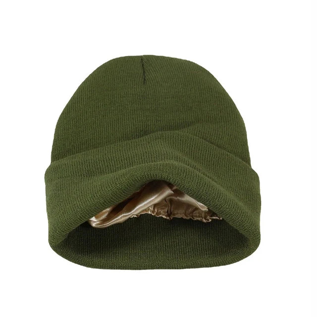 Cappello con fodera in raso - Niente più capelli ricci - verde - beanies capelli cappello cappello fodera fodera Hats for women Hats for men Bucket hat N285 niente raso ricci winter hat womens hat - Concept Palermo
