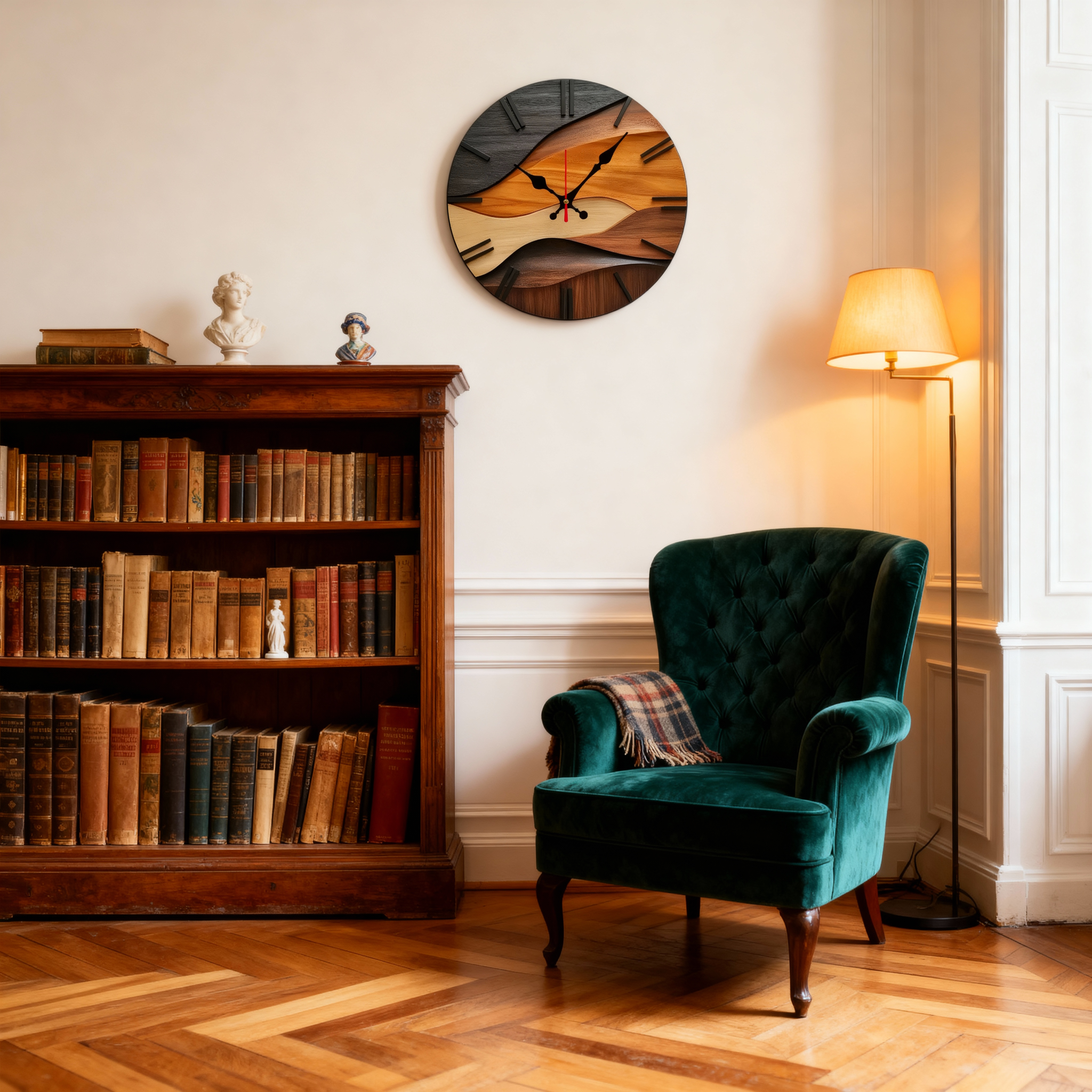 Orologio da Parete in Legno Design Moderno Taglio Grande per Soggiorno/Cucina - - accessoires de maison bois cross-from-marche-lino-15721451651421 design moderne décor de salon décoration intérieure horloge horloge décorative horloge en bois horloge murale horloge ronde horloge silencieuse horloges murales murale New-google style nordique - Concept Palermo