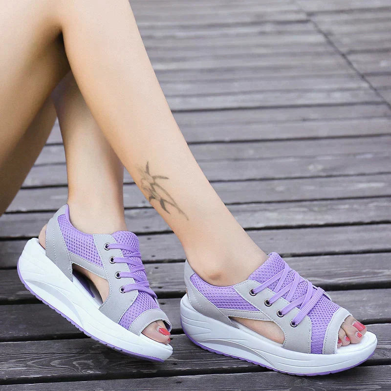 Sandali Ortopedici Zoë Donna in Pelle, Comodi e Supportivi, Vari Colori e Taglie - Viola - donna ortopedici sandali sandals women sandals - Concept Palermo