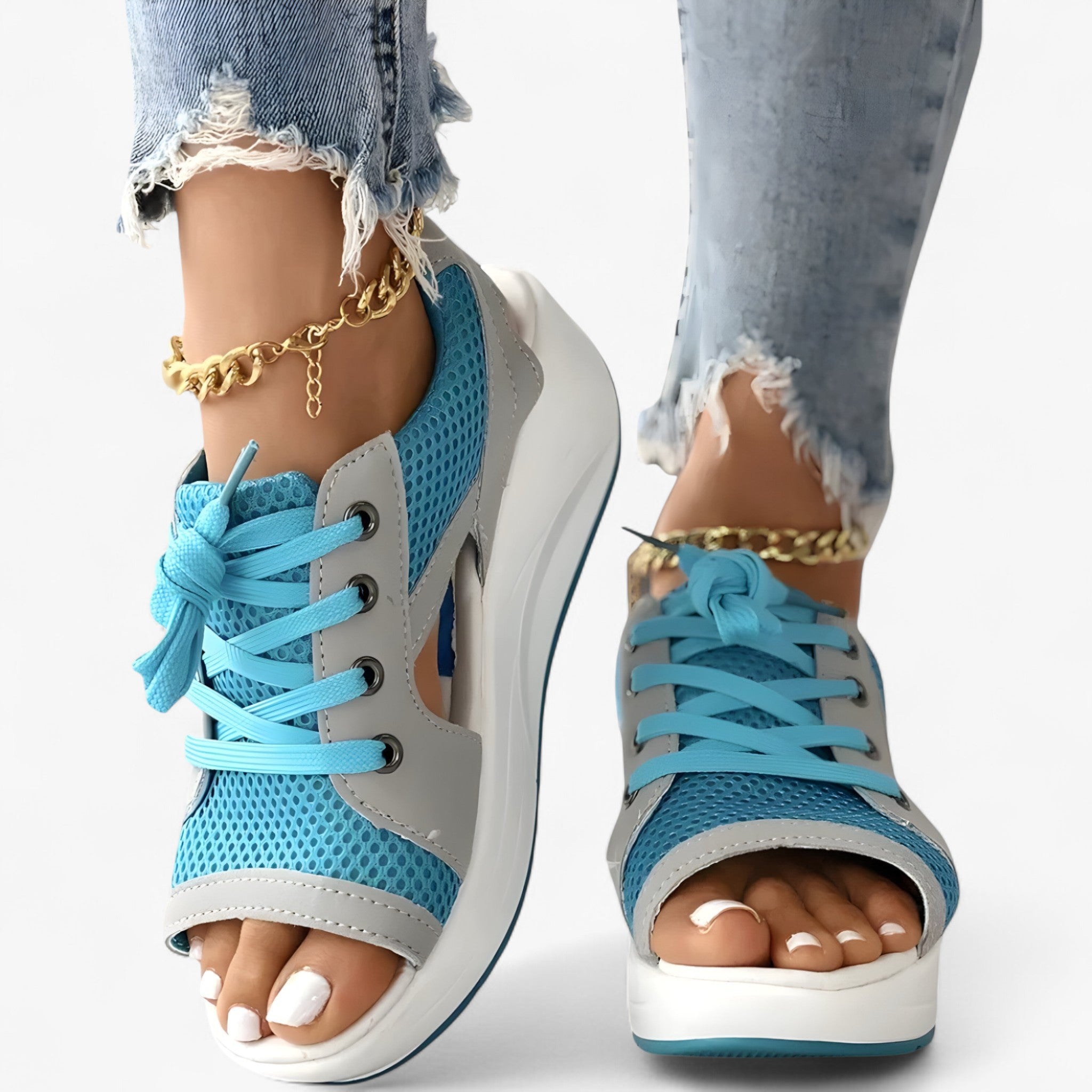 Sandalias cómodas y elegantes de mujer en piel negra - Tendencia verano