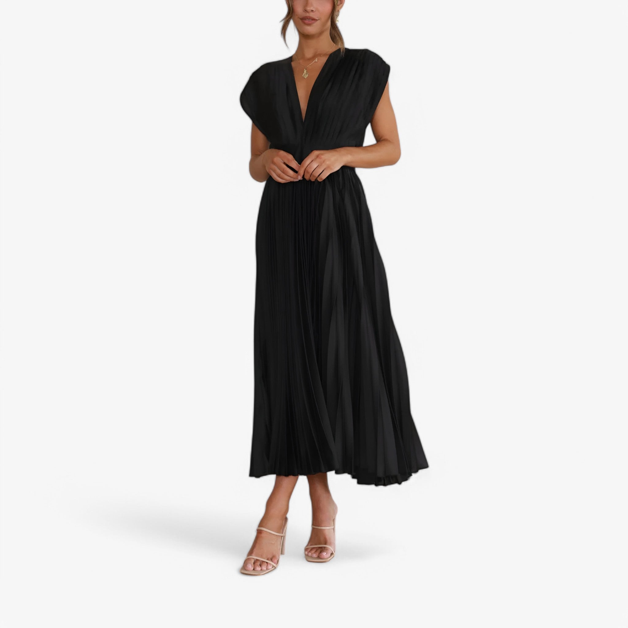 Maxi abito a pieghe confortevole Donna - - abito abito pieghe confortevole donna dresses pieghe - Concept Palermo