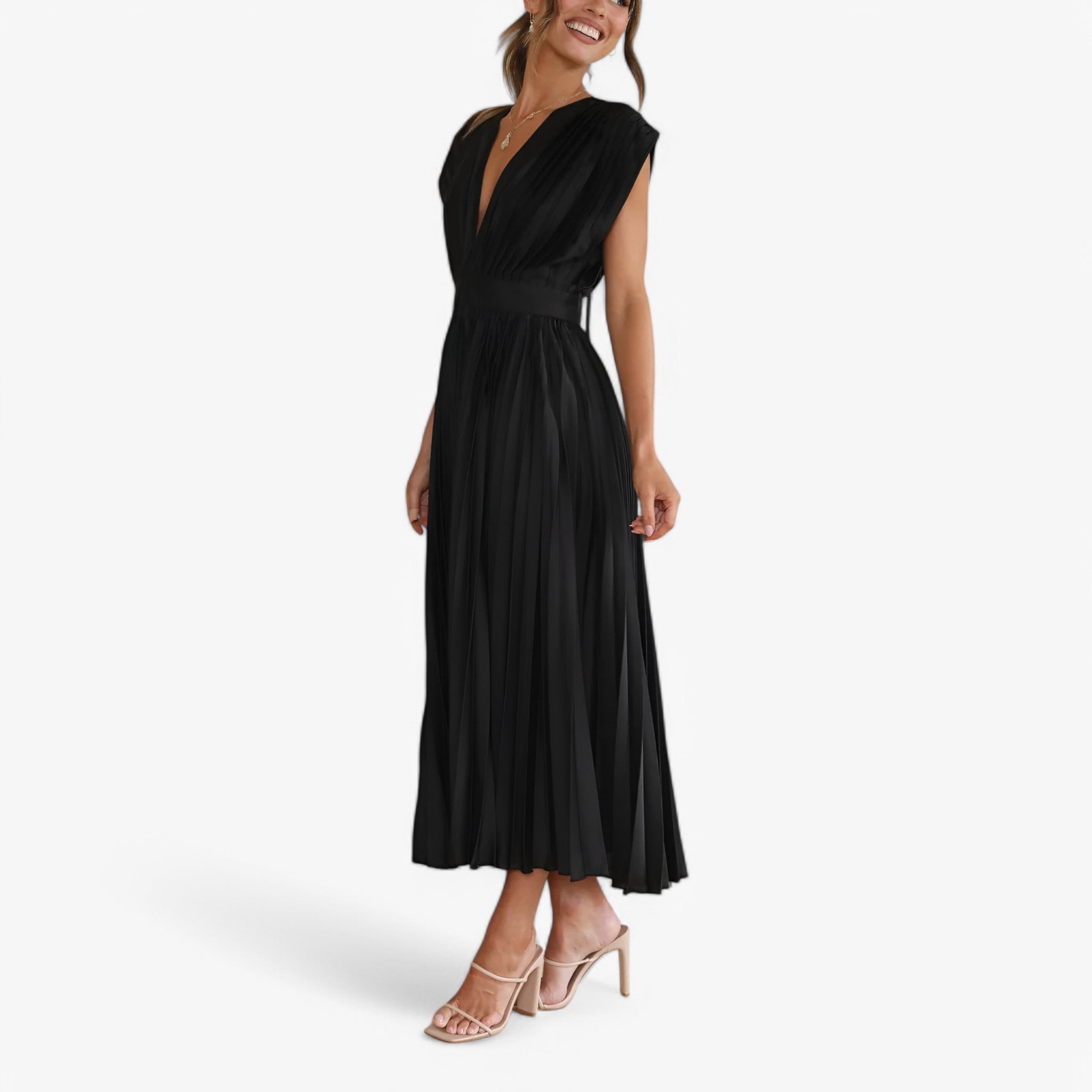 Maxi abito a pieghe confortevole Donna - - abito abito pieghe confortevole donna dresses pieghe - Concept Palermo