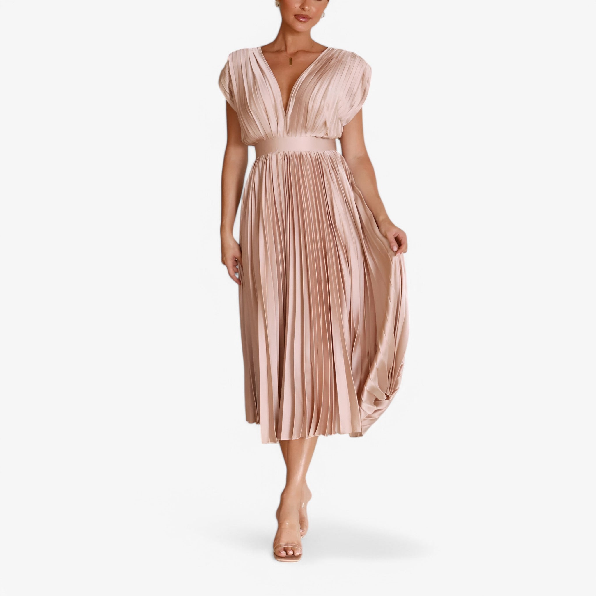 Maxi abito a pieghe confortevole Donna - - abito abito pieghe confortevole donna dresses pieghe - Concept Palermo