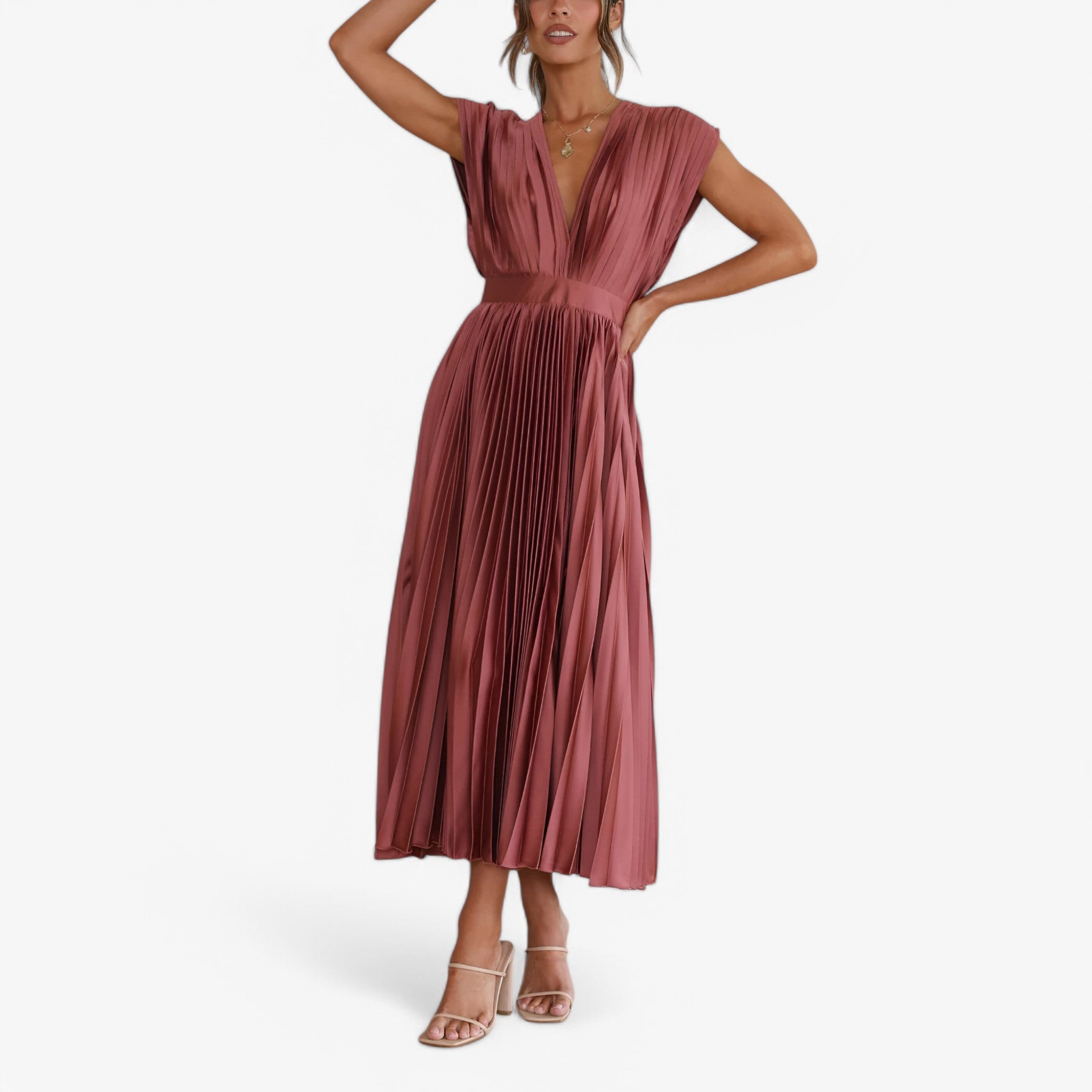 Maxi abito a pieghe confortevole Donna - - abito abito pieghe confortevole donna dresses pieghe - Concept Palermo