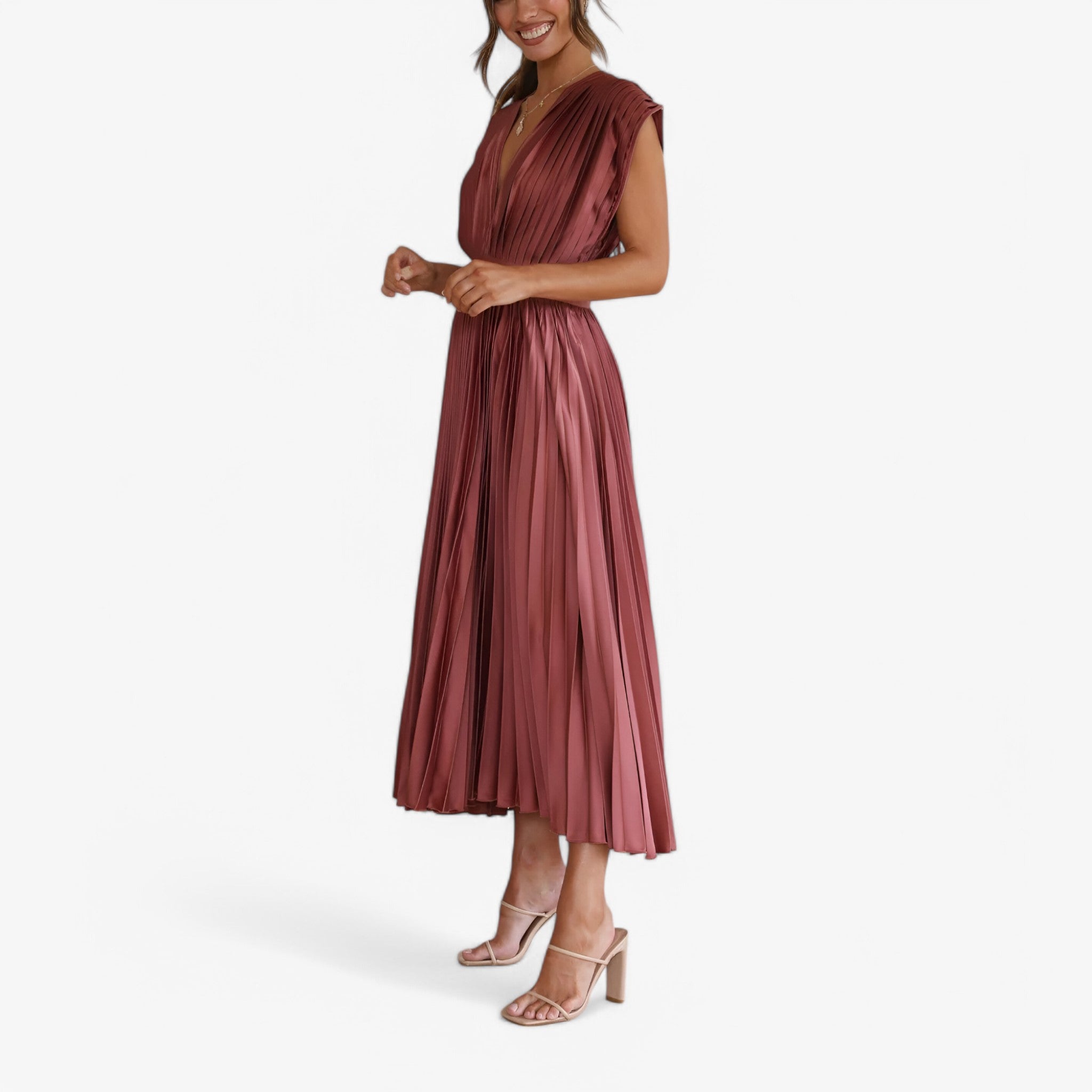 Maxi abito a pieghe confortevole Donna - - abito abito pieghe confortevole donna dresses pieghe - Concept Palermo