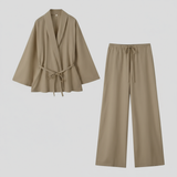 Elegante dames kimono van linnen met ceintuur - perfect voor zomer en lente