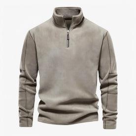 Maglione a mezza zip Uomo - Beige S - Cotton maglione maglione mezza Men men's sweater mezza Solid uomo - Concept Palermo