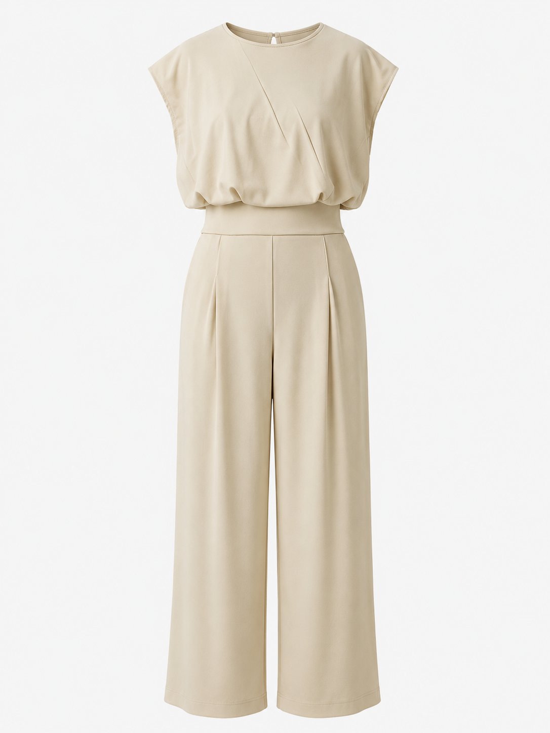 Tuta Donna Elegante a Gamba Larga in Poliestere – Stile Moderno e Raffinato - Bianco - abbigliamento per eventi abbigliamento sensuale completa donna moda donna one-pieces stile moderno tuta tuta casual tuta donna tuta elegante tuta femminile tuta in poliestere tuta versatile versatile vestibilità comoda - Concept Palermo