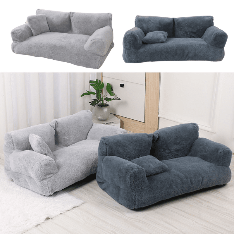 Copridivano Calmante per Animali Domestici Grigio Chiaro - Comfort Rilassante per Divano - Microfibra