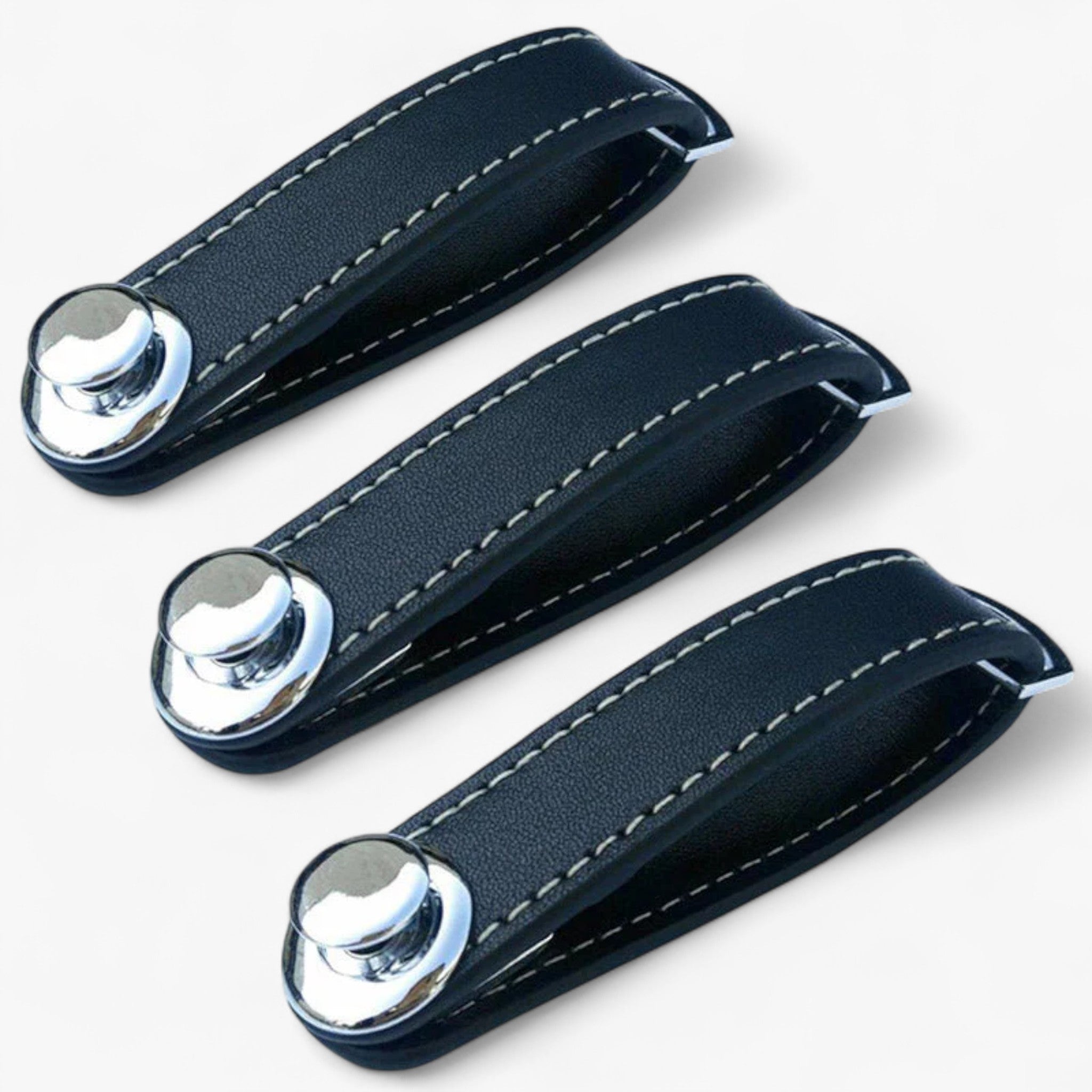 Organizzatore di Chiavi in Pelle™ (1+2 ) - Nero 3 Pezzi - chiavi key key organizer organizzatore organizzatore chiavi organizzatore di chiavi in pelle™ (1+2 gratis) - € pelle - Concept Palermo