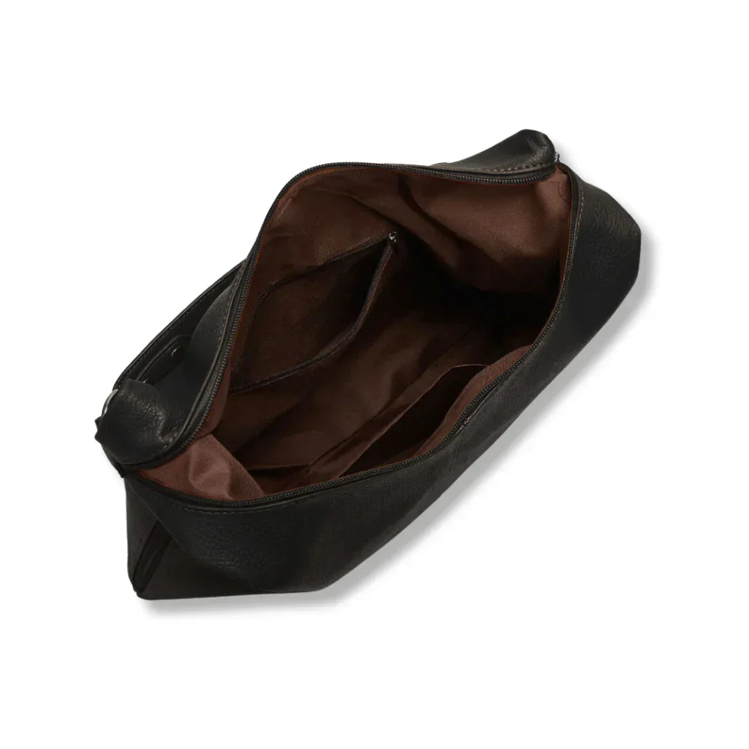Borsa Hobo Donna Grande in Pelle Vegana Nera con Tracolla Regolabile - - Bags borsa borsa hobo donna hobo Leather Bag pelle vegana women bags - Concept Palermo