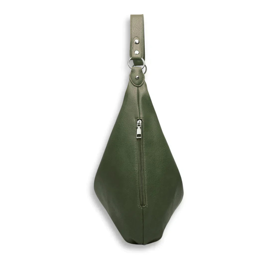 Borsa Hobo Donna Grande in Pelle Vegana Nera con Tracolla Regolabile - - Bags borsa borsa hobo donna hobo Leather Bag pelle vegana women bags - Concept Palermo