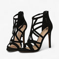 Sandalias de mujer con tacón alto y recortes, elegantes y seductoras para noches especiales