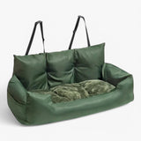 Luxe hondenmand voor in de auto Cozyride - militair groen