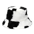 Sombrero de invierno Cow Leopard tipo pescador en piel sintética Terciopelo