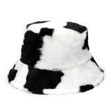Winter Cow Leopard emmerhoed van synthetische bont fluweel