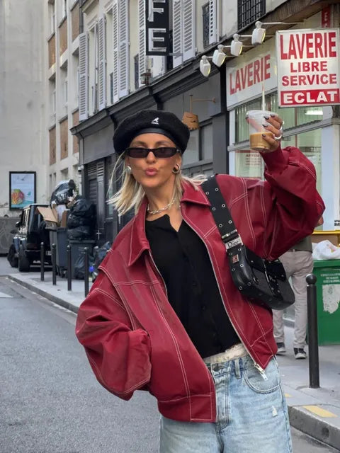 Giacca Chic da donna in similpelle Pelle - - chic donna giacca giacca chic pelle similpelle women's coats & jackets - Concept Palermo