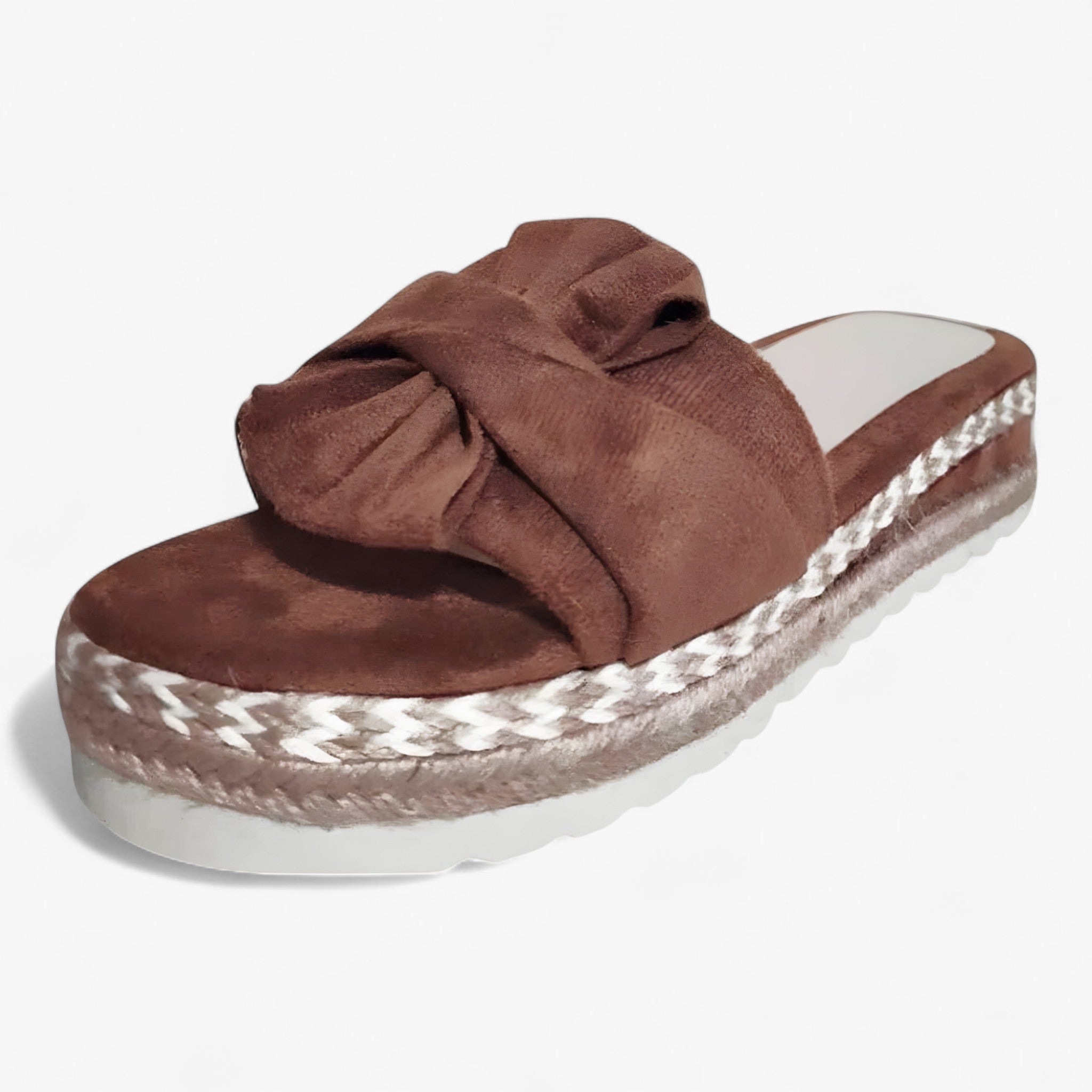 Sandalias cómodas para mujer con lazo elegante, material suave, varios colores y tallas