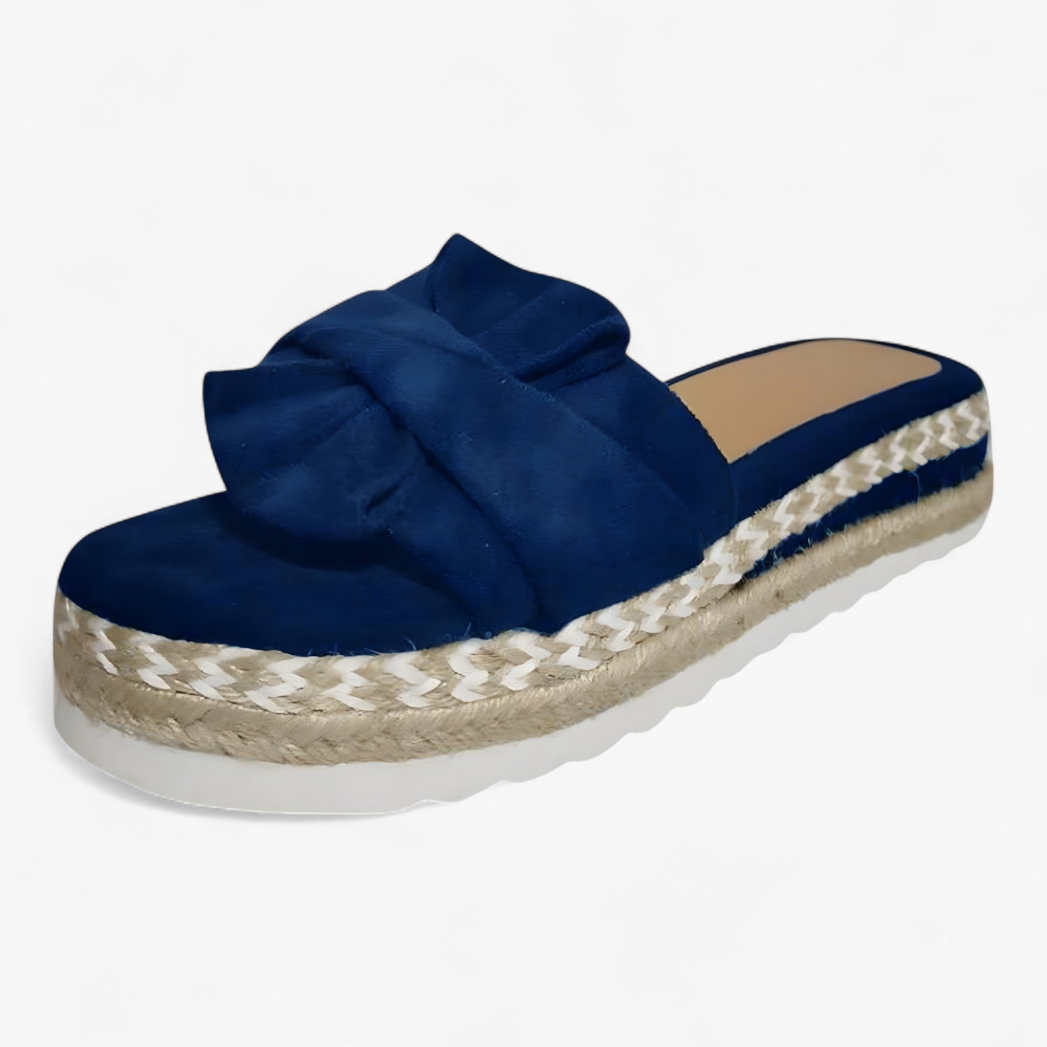 Sandalias cómodas para mujer con lazo elegante, material suave, varios colores y tallas