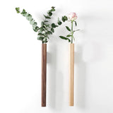 Verticale fluitvormige wandvazen voor bloemen Decoratiestijl met planten