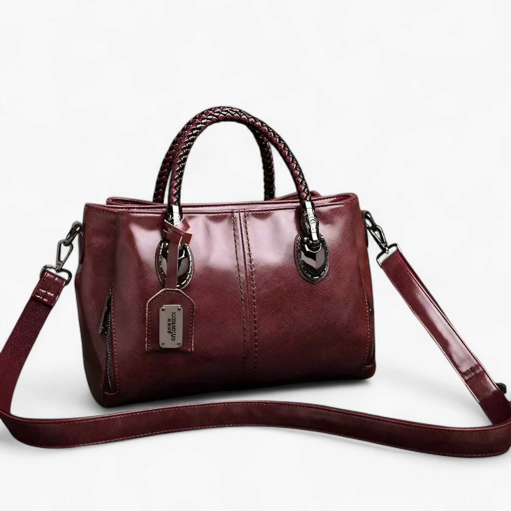 Borsa a mano classica da donna in vera pelle, con manici intrecciati - Marcire - bag bags borsa borsa classica classica Handbag handbags intrecciati manici pelle Women's handbags - Concept Palermo