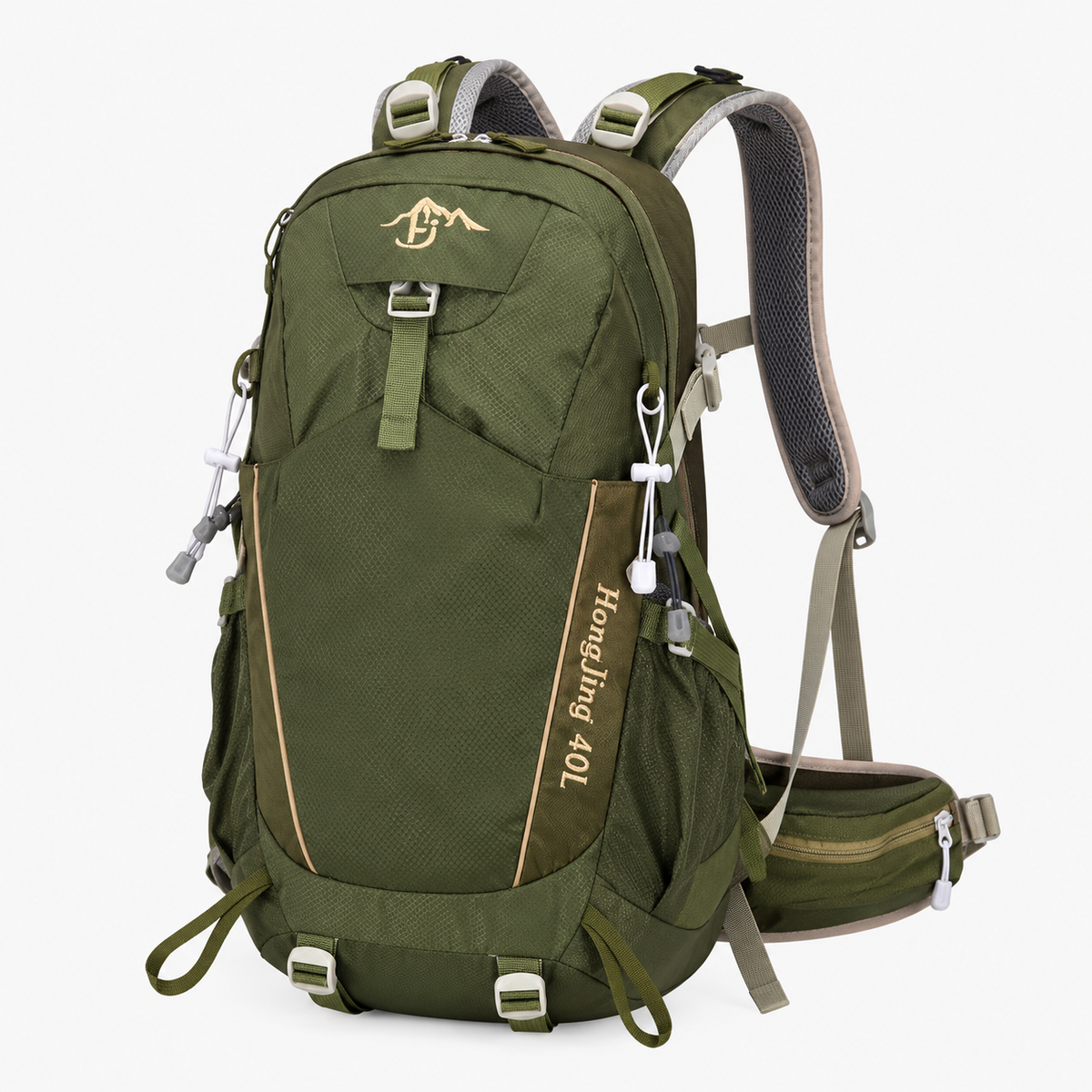 Zaino da Trekking da 40L con Spallacci Regolabili e Tasche Laterali - Verde 30 - 40L - Bags bags for men escursioni leggero men bag mens bag trekking Unisex versatile viaggi zaino zaino trekking - Concept Palermo