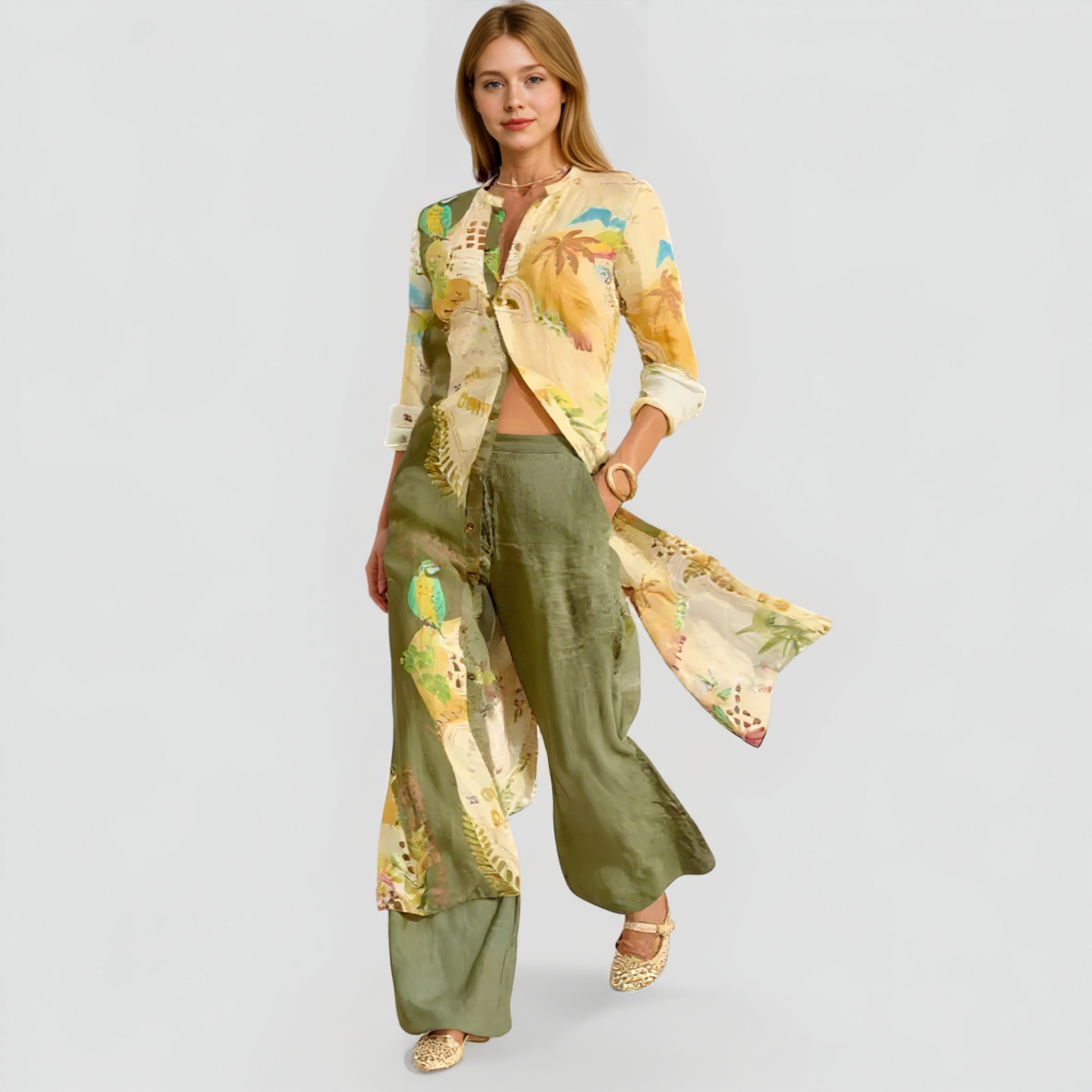 Completo Donna in Lino Estivo - - abbigliamento estivo abiti senza maniche abito in lino completo completo donna completo elegante design asimmetrico donna estivo finale sofisticato lino linotipo moda estiva outfit chic outfit sets vestibilità ampia - Concept Palermo