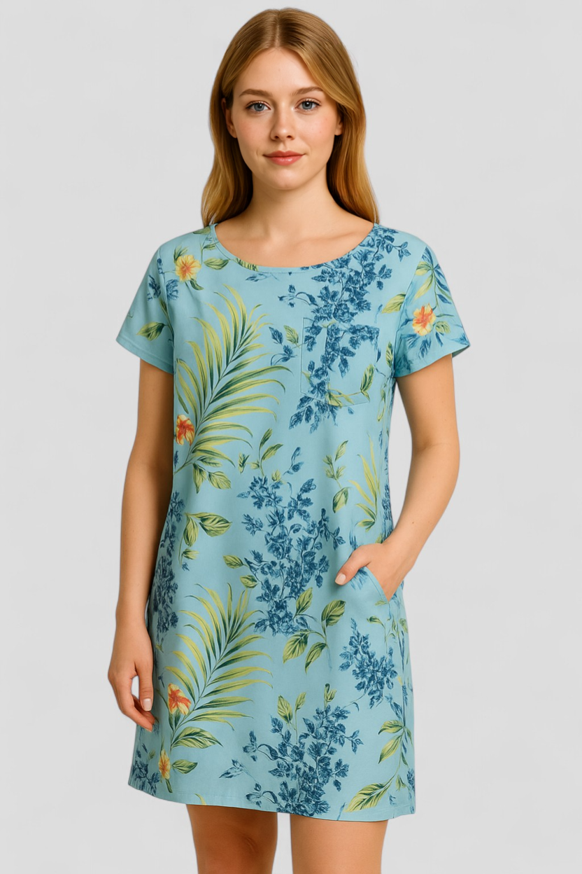Vestito Estivo Donna Floreale in Cotone Leggero - Abito Casual Elegante Comodo - - abbigliamento comodo abito abito casual abito con stampa abito donna abito versatile casual donna dresses moda femminile naturale stampa stile informale tessuto traspirante vestibilità ampia vestito estivo - Concept Palermo