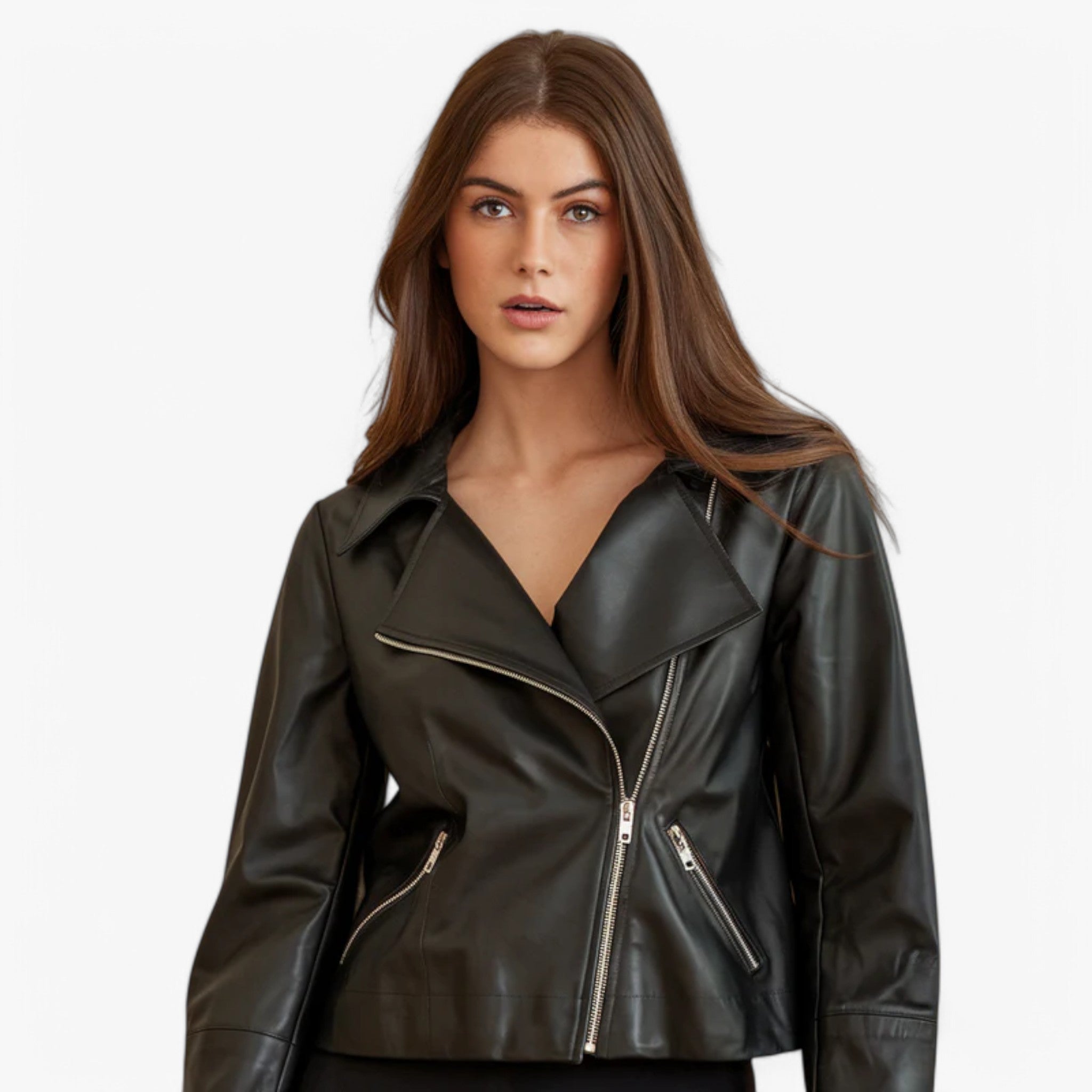 Giacca Biker Corta in Pelle Donna - Alta Qualita, Consegna Rapida - - biker corta donna giacca giacca biker pelle women's coats & jackets - Concept Palermo