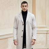 Lange Katoenen Jas - Business Casual voor Heren Heren