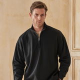 Heren casual trui met halve rits