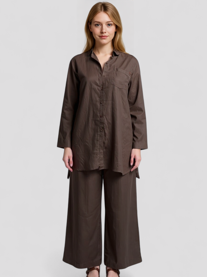 Completi Donna Eleganti in Lino - Abiti Coordinati Estivi Casual e Chic - - abbigliamento comfort abbigliamento elegante blusa in lino completi completi donna donna lino moda sostenibile outfit sets pantaloni larghi set di lino stile casual stile formale tessuto traspirante vestibilità leggera - Concept Palermo