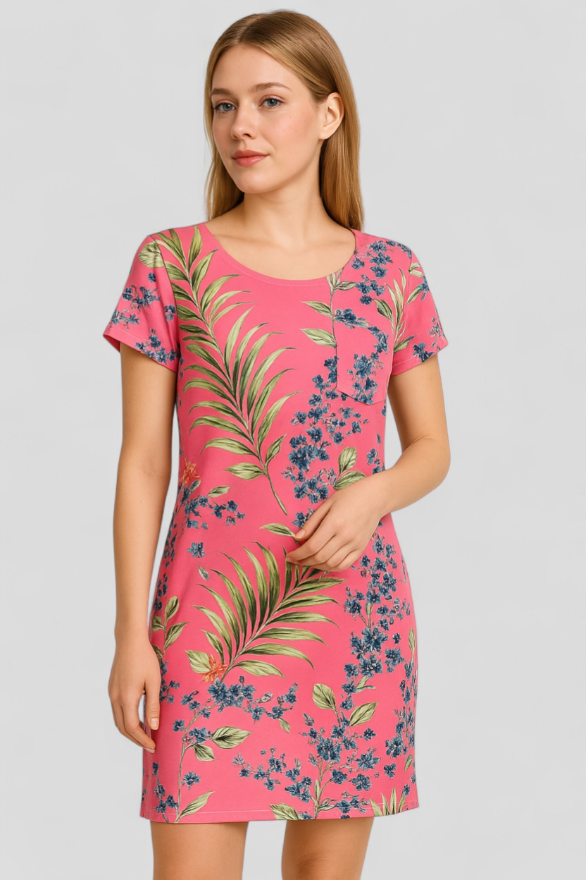 Vestito Estivo Donna Floreale in Cotone Leggero - Abito Casual Elegante Comodo - - abbigliamento comodo abito abito casual abito con stampa abito donna abito versatile casual donna dresses moda femminile naturale stampa stile informale tessuto traspirante vestibilità ampia vestito estivo - Concept Palermo