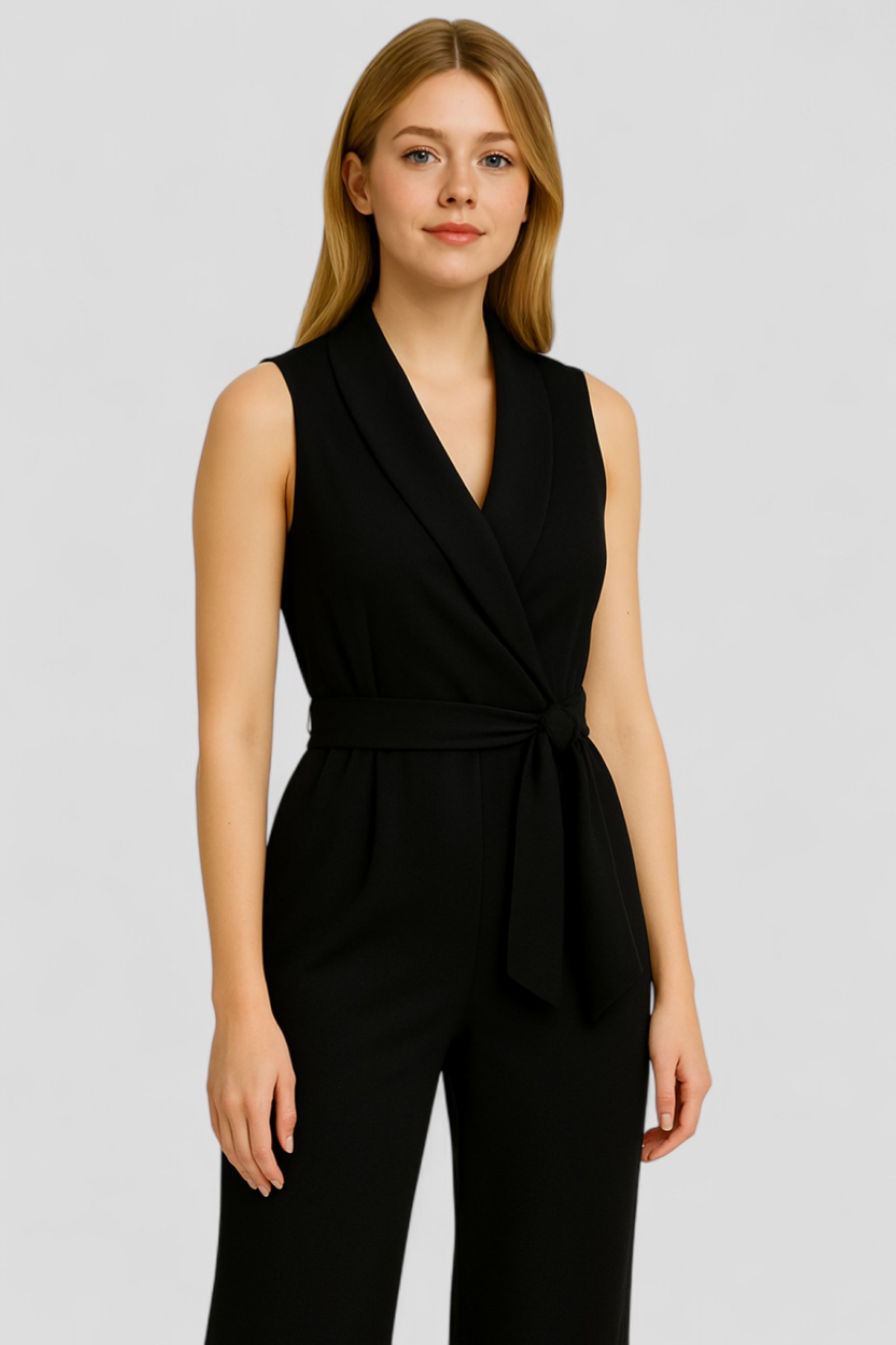Salopette Donna Elegante V-Neck Senza Maniche in Lino Casual Estiva - - abbigliamento elegante donna fashion primavera jumpsuit premium maniche moda donna neck one-pieces outfit casual salopette salopette donna salopette elegante salopette femminile salopette senza maniche salopette V-Neck vestiti per eventi - Concept Palermo