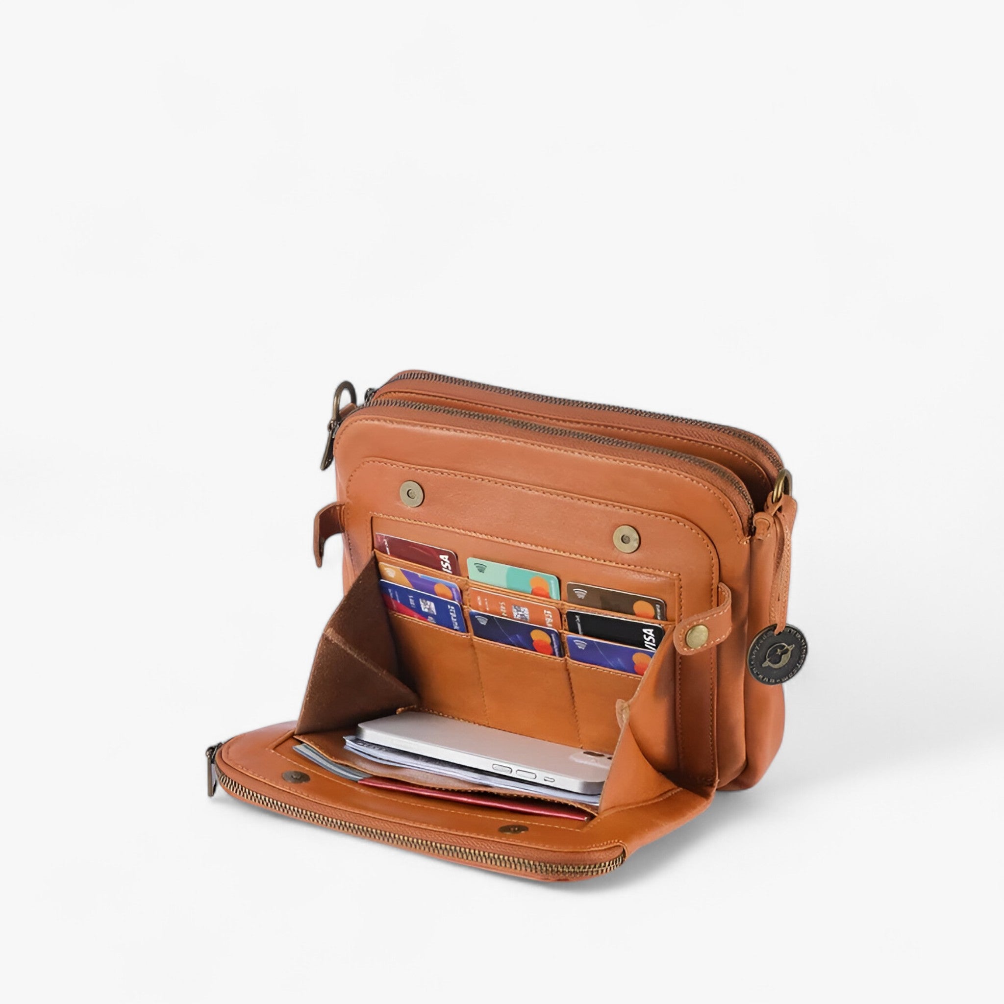 Borsa a Tracolla AgentBag™ in Vera Pelle Nera da Uomo/Donna - Elegante e Funzionale - - agentbag bags borse Old (Google) old_google pelle tracolla - Concept Palermo