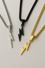 Blitz ketting van titanium staal - modern en stijlvol heren sieraad Lana