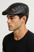 FlatCap™ - gorra retro de hombre en piel (1+1)