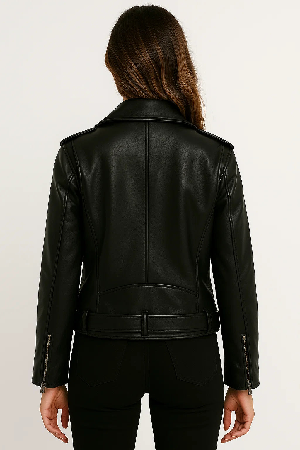 Giacca in Vera Pelle Vegana - - leather jacket women leather jacket - Concept Palermo