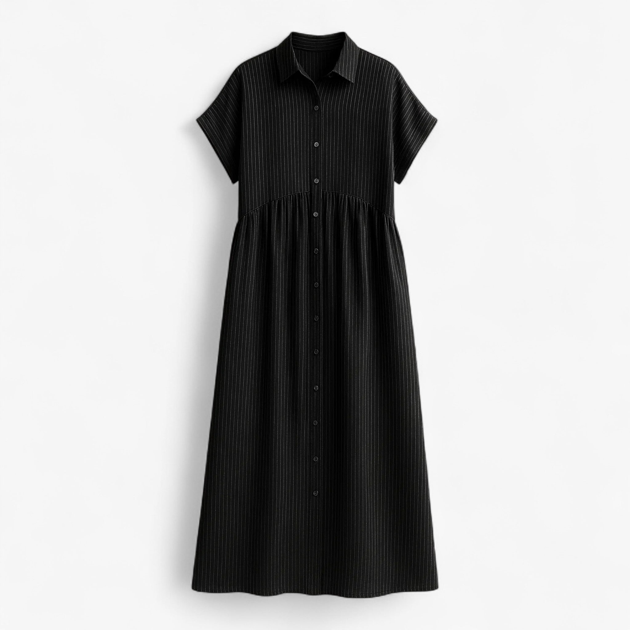 Leggera e Leggera Vestito Estivo da Donna – Comfort nel Design Scandinavo - Zwart - ademende stof casual jurk comfort comfortabele jurk design donna dresses estivo leggera leggera leggera lichte jurk scandinavo zomerjurk - Concept Palermo