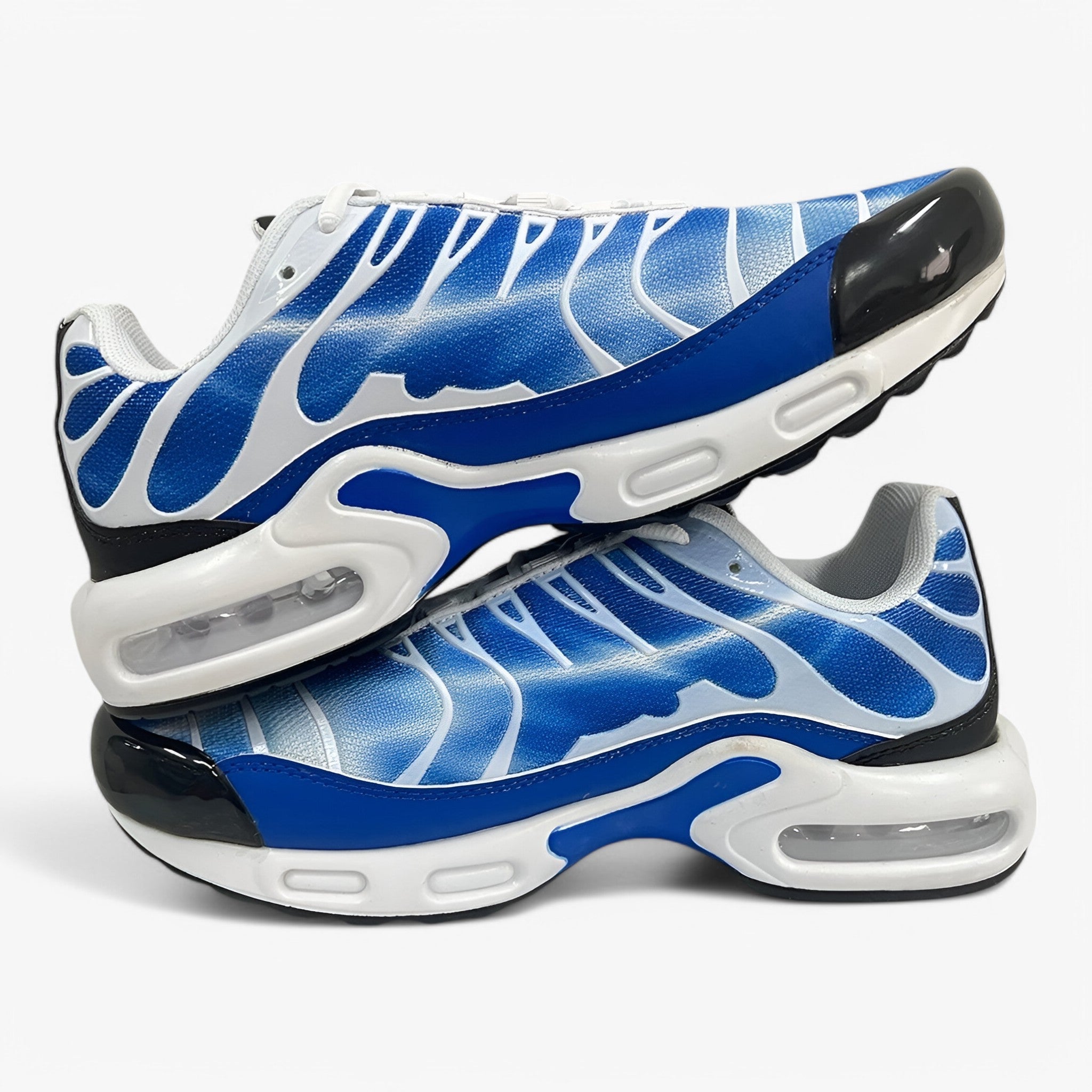 Scarpe da ginnastica comode per uomo con rete traspirante - Bianco blu - comode ginnastica Men's Shoes rete scarpe scarpe ginnastica shoes shoes for men training shoes traspirante uomo - Concept Palermo