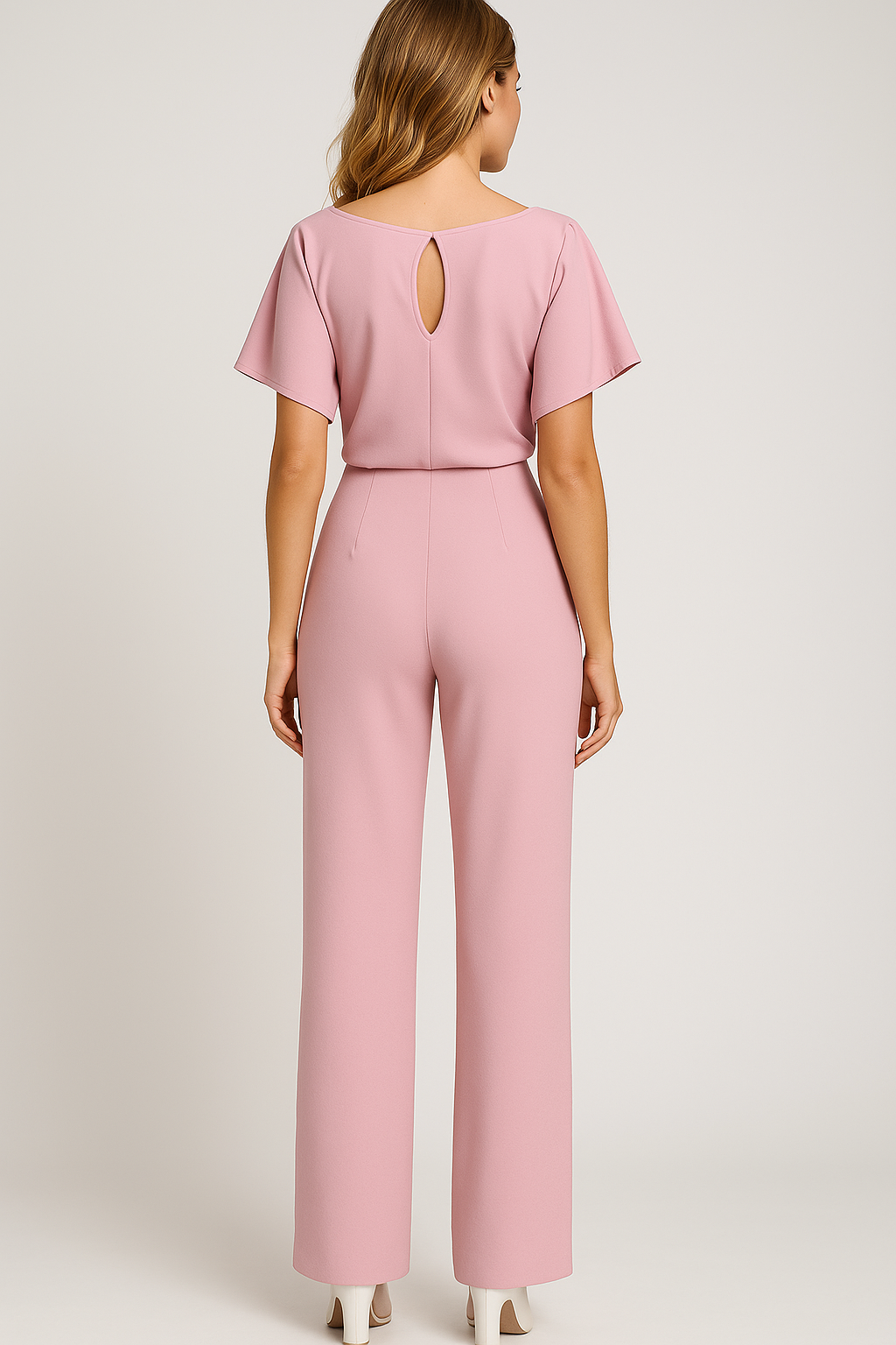 Tuta da donna con pantalone aderente e maniche fluide - - aderente donna fluide maniche one-pieces pantalone simple-and-stylish-jumpsuit-ai tuta tuta donna - Concept Palermo