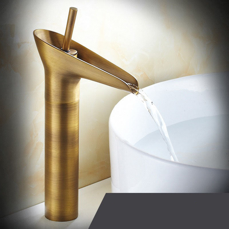 Waterfall rubinetto antico rubinetto per lavabo da bagno miscelatore per lavabo in ottone Donna - Antico lungo - antico antique bathroom antique faucet bagno Bathroom Bathroom Faucets donna faucet brass basin Faucets home & garden lavabo miscelatore mixer taps ottone rubinetto sink faucet Waterfall faucet - Concept Palermo