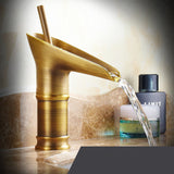Wasserfall-Wasserhahn antiker Wasserhahn für Badezimmer-Waschbecken, Messingmischer für Waschbecken Damen