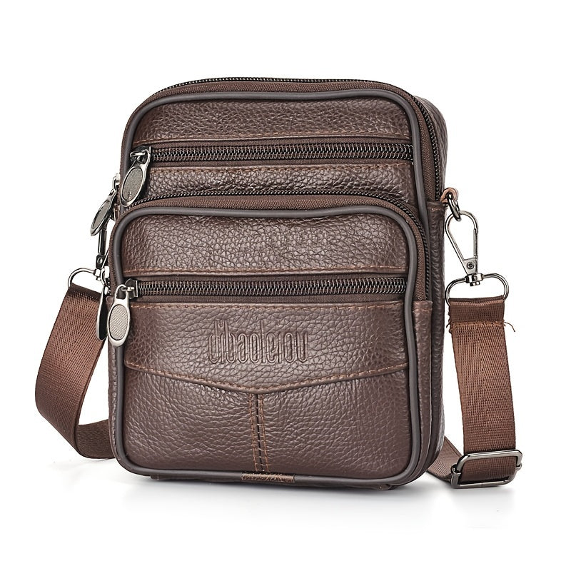 Borsa a Tracolla Uomo in Vera Pelle Nera - Nuova Collezione - - bags bags for men borsa borsa tracolla Crossbody Bags pelle Shoulder & Crossbody Bags tracolla uomo - Concept Palermo